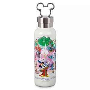DISNEY CAST MEMBER EXCLUSIVE DISNEY100 MICKEY MOUSE FRIENDS WATER BOTTLE W/ CLIP